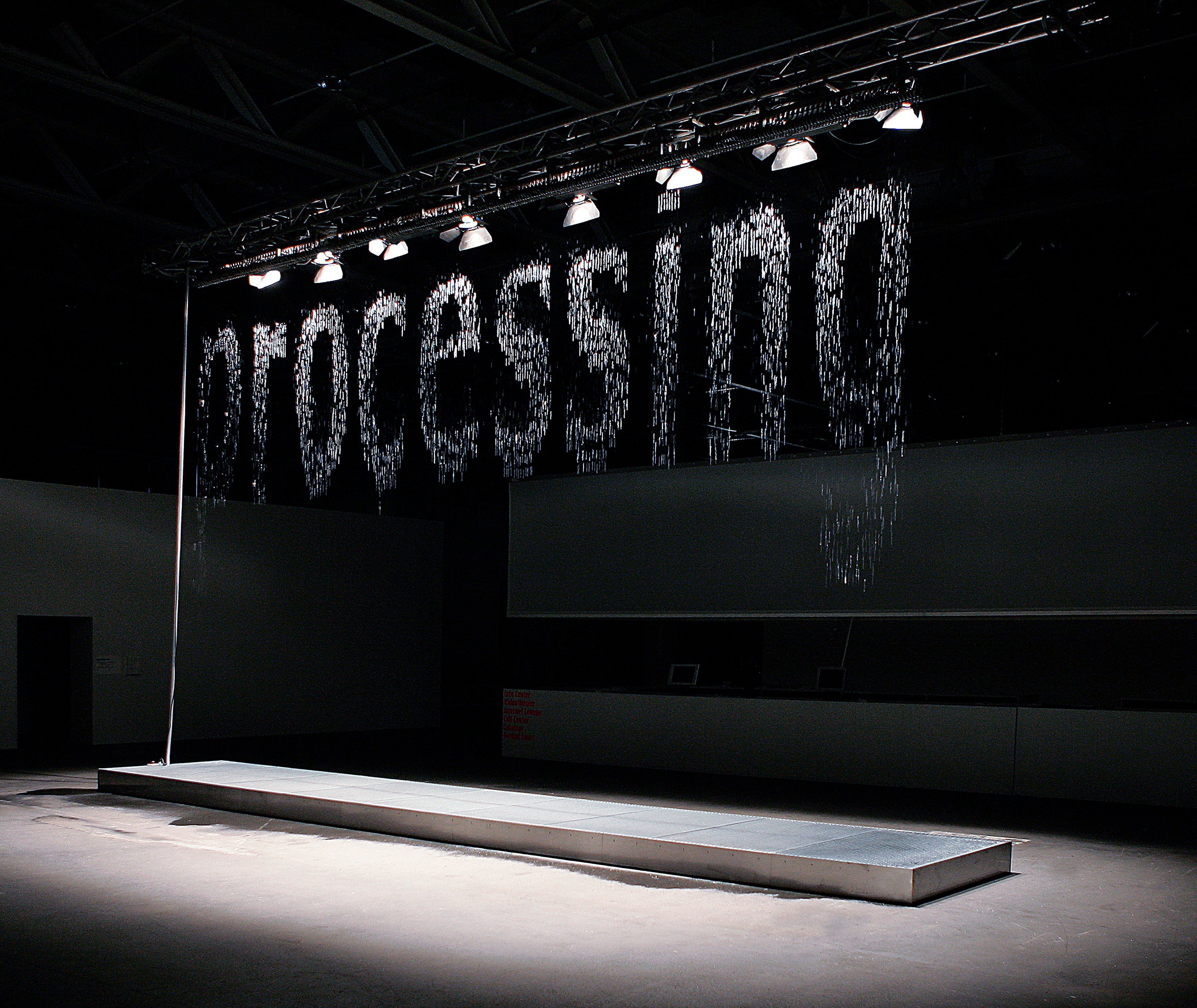 Julius Popp: Bit.Fall, 2001 - 2016. Processing. Copyright: Julius Popp. Julius Popp: Bit.Fall_3