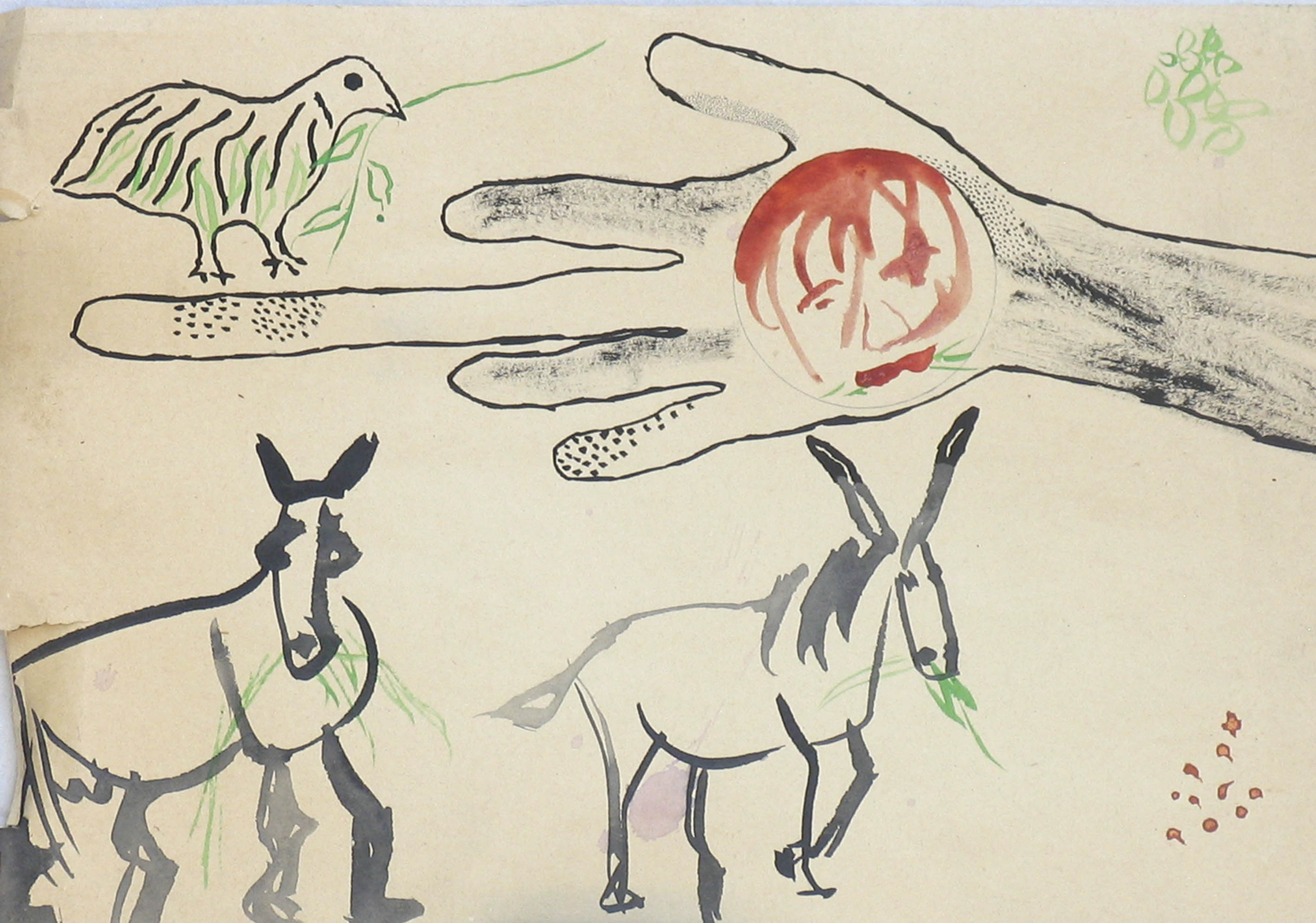 Cím nélkül 142, akvarell, tus, papír, 1989, fotó: Kerekes ZoltánWithout title 142, water-colour, ink, paper, 1989, photo: Zoltán Kerekes Cím nélkül 142