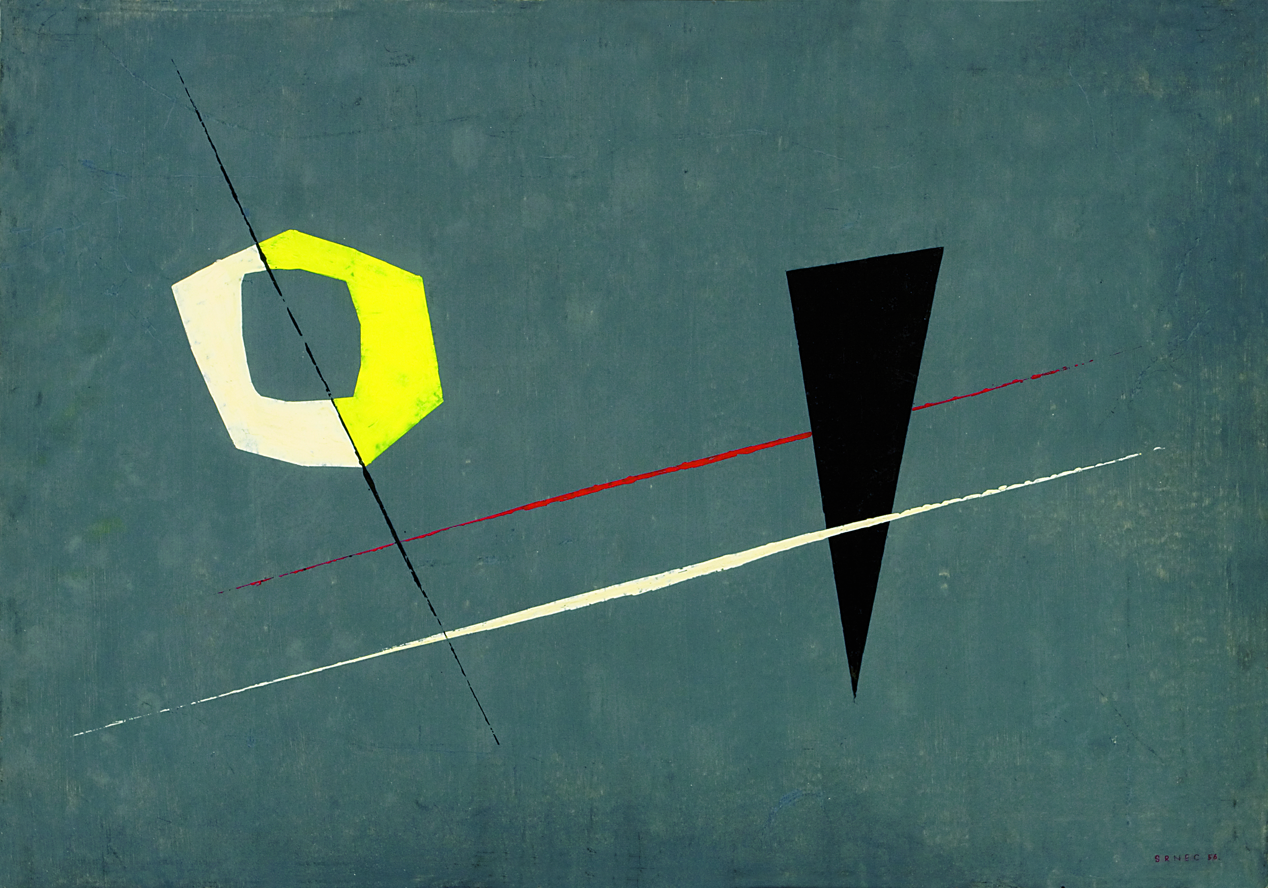 Aleksandar Srnec, KA-13, 1956, tempera, karton, 479 x 677 mm © Marinko Sudac-gyűjtemény
Aleksandar Srnec, KA-13, 1956, tempera, cardboard, 479 x 677 mm © Marinko Sudac Collection AleksandarSrnec_2