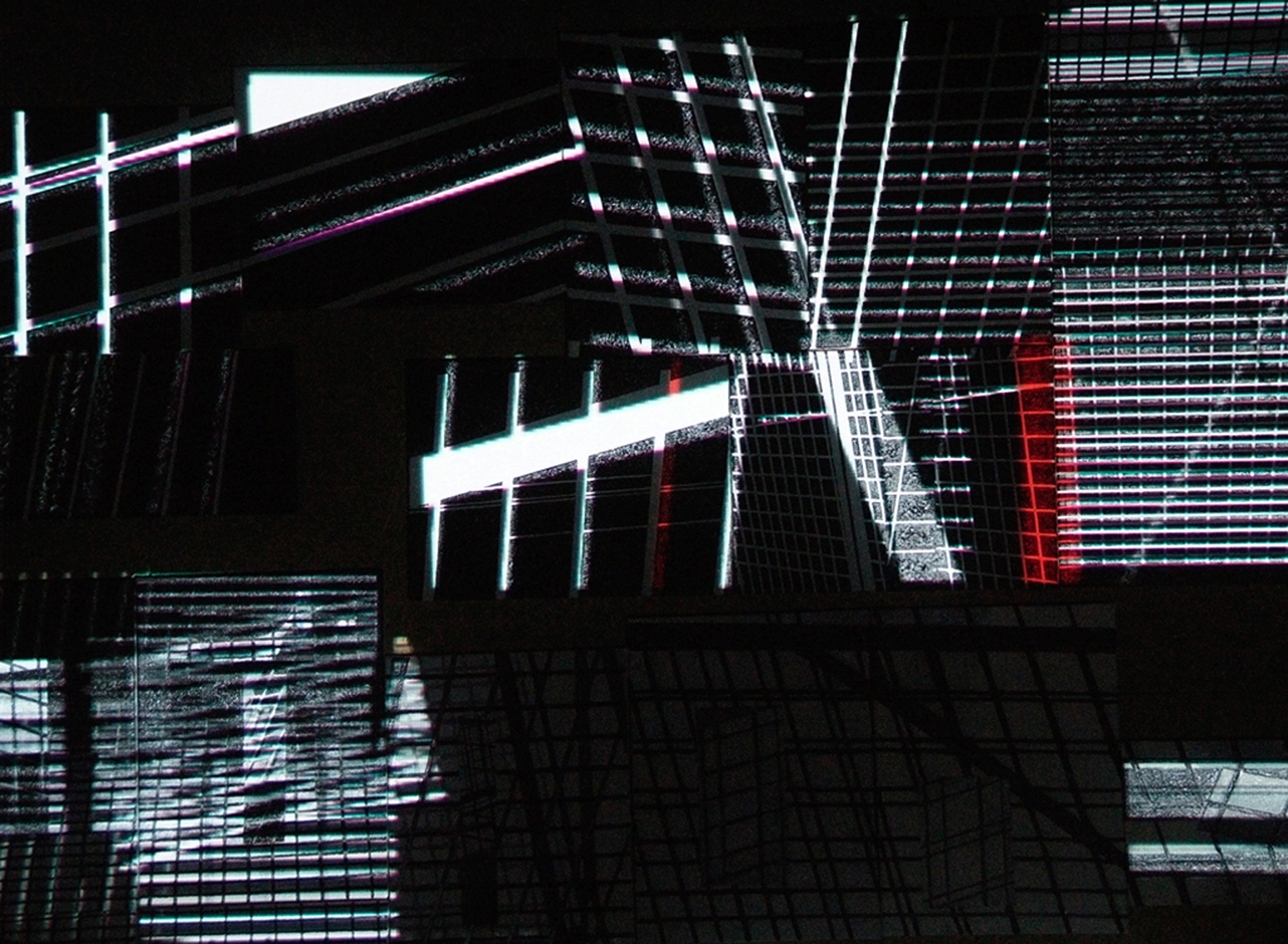 KÖVES Éva - SZTOJÁNOVITS Andrea: Monochrome Clack 1.0, festmény és videóanimáció, 2009.Éva KÖVES - Andrea SZTOJÁNOVITS: Monochrome Clack 1.0, painting and AV animation, 2009 LUDWIG NEXT - MONOCHROME CLACK - I