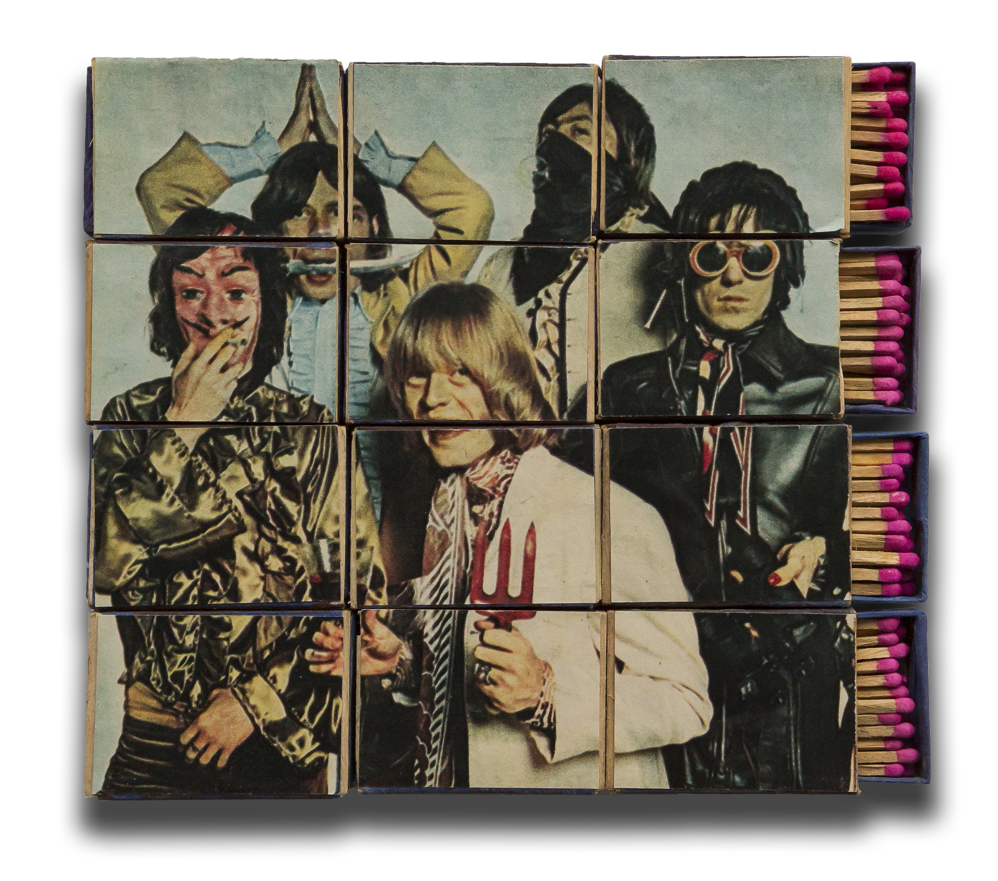 Marko Pogačnik: A Rolling Stones gyufásdobozok, 1967. Marinko Sudac Collection - Avantgarde Museum, Zágráb
Marko Pogačnik: The Rolling Stones Matchboxes, 1967. Marinko Sudac Collection - Avantgarde Museum, Zagreb Marko Pogačnik