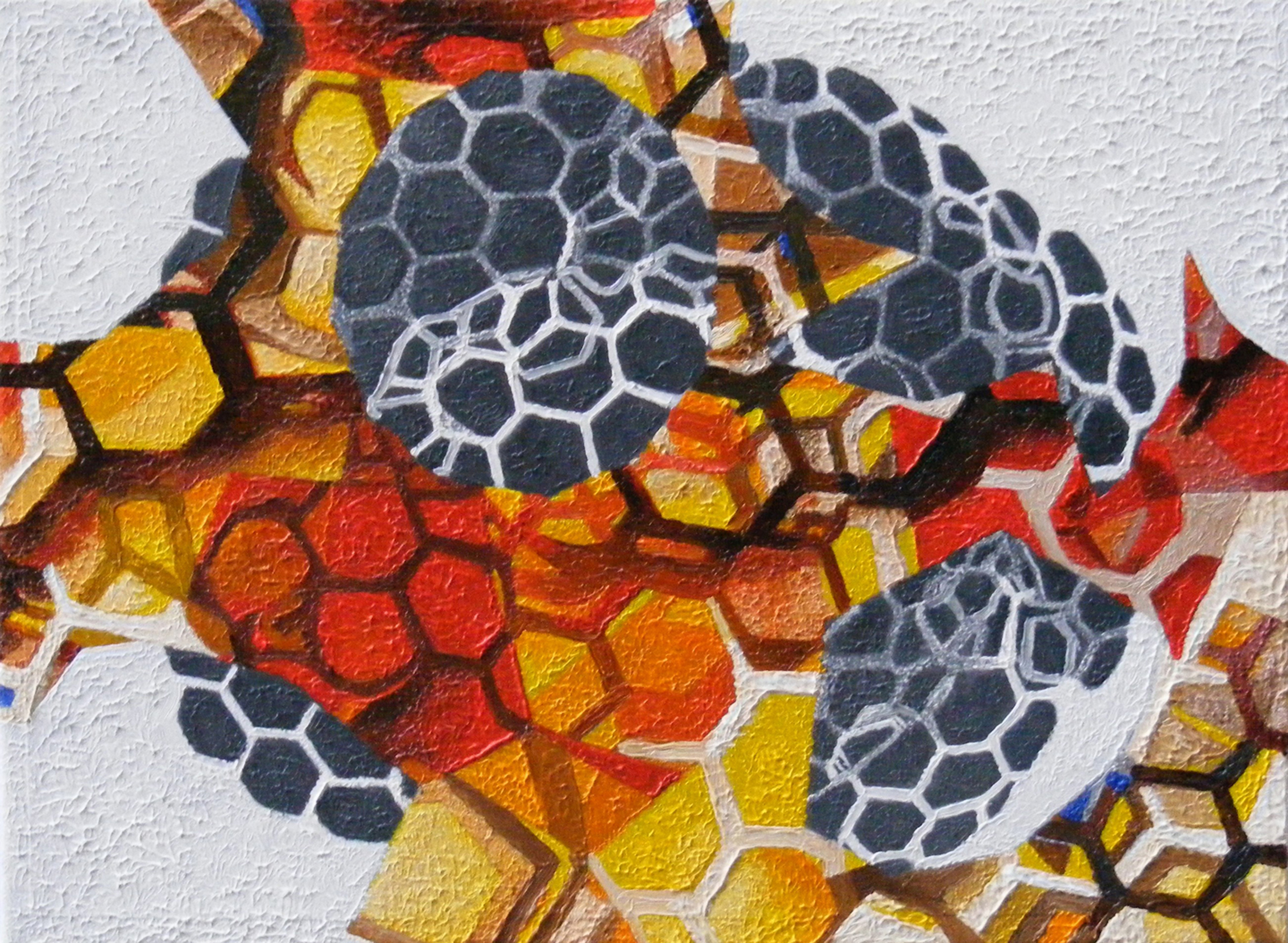 KÖVES Éva: Kaptár II avagy Molekula variációk II, 2012.Éva KÖVES: Molecule variations II, 2012 LUDWIG NEXT - MONOCHROME CLACK - VI
