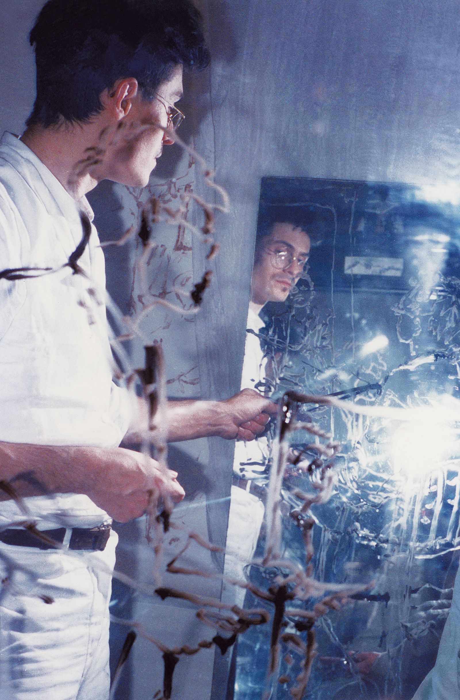 ÉRMEZEI Zoltán – RAUSCHENBERGER János: A képzet síkmásai | Flat Semblances of the Concept, 1988, vászon, C-print | C-print on canvas • magángyűjtemény | private collection A képzelet síkmásai