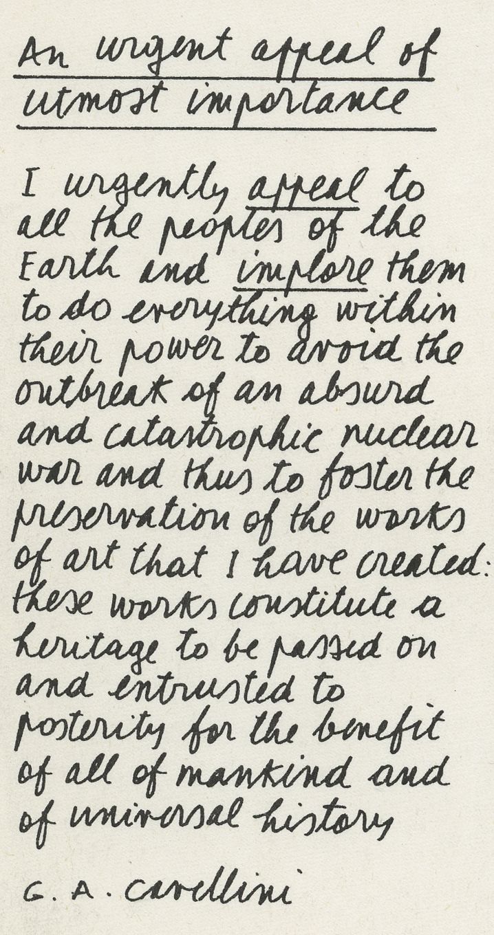 Cavellini´s Appeal to the Peoples of the Earth in Hungarian, 1980 (courtesy of Artpool Art Research Center) Appeal