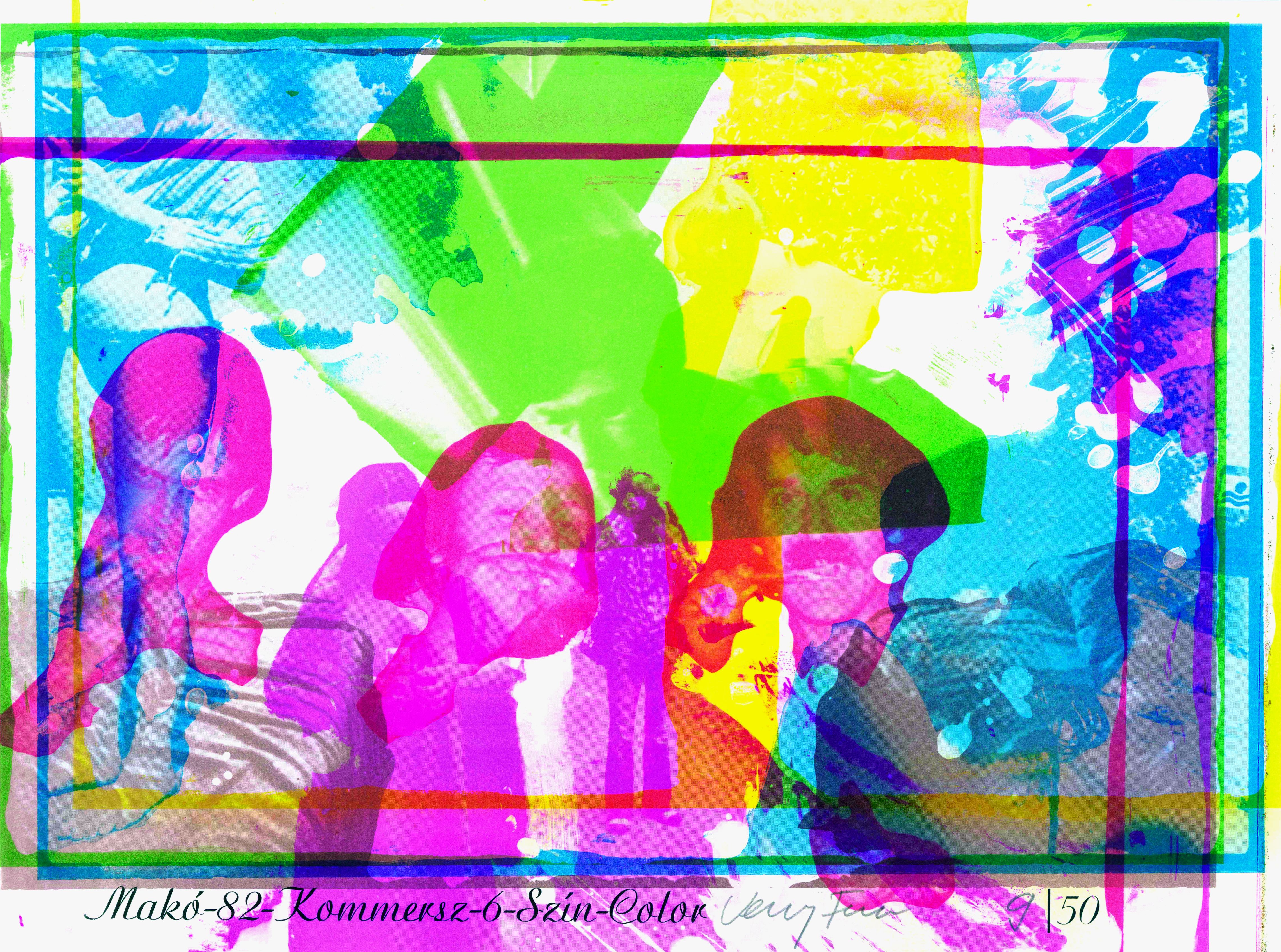 VESZELY Ferenc: Makó-'82-kommersz-6-szín color, 1981, ofszetnyomat | offset print (ed.50), 288 × 385 mm © Neon Galéria VESZELY Ferenc