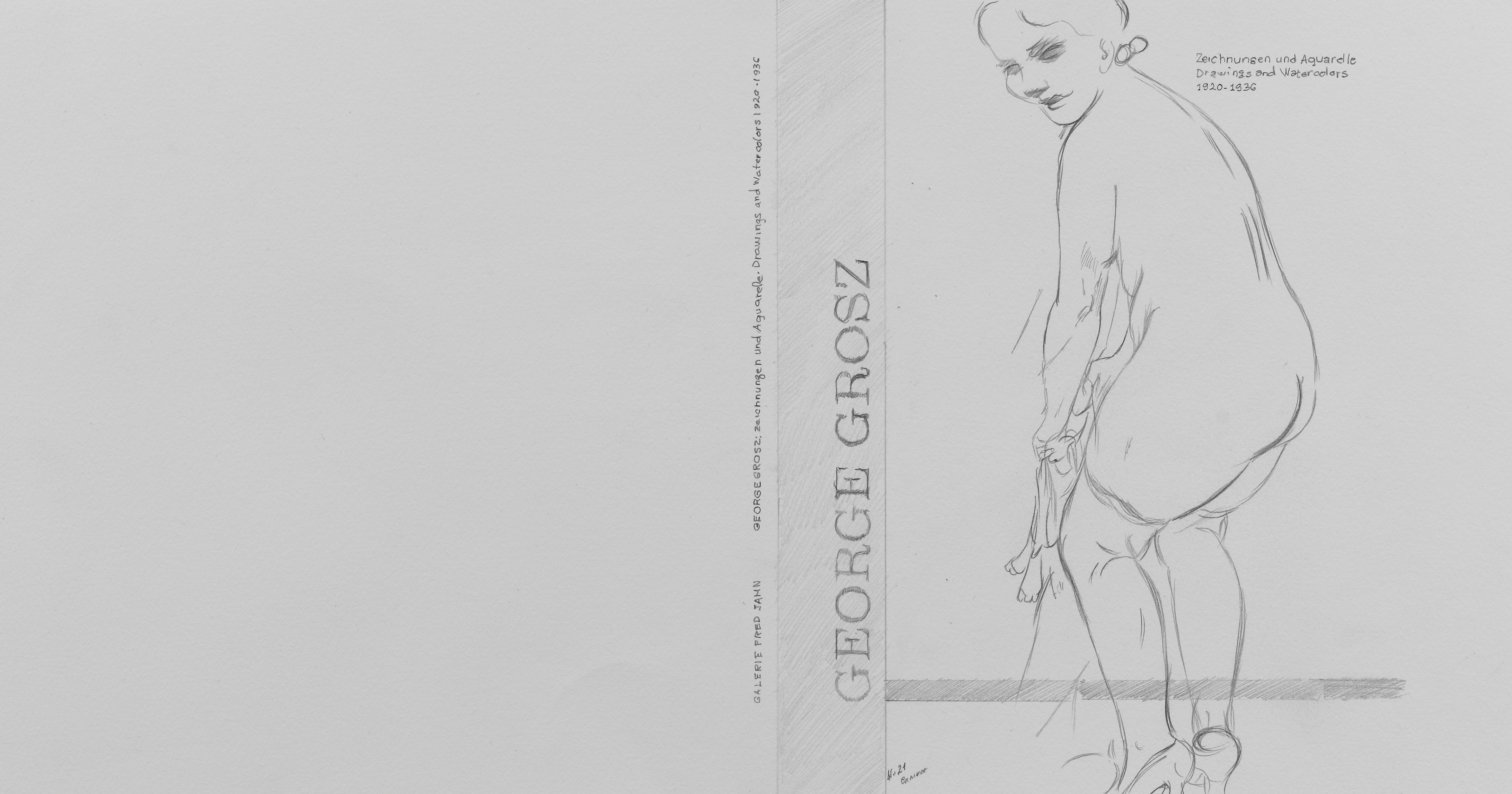 Ciprian Mureşan: Cím nélkül (George Grosz könyv), 2012. Grafit, papír, könyvként kötve 26,7 x 22,5 x 2 cm
Ciprian Mureşan: Untitled (Book George Grosz), 2012, graphit on paper, bound as a book, 26.7 x 22.5 x 2 cm George Grosz book