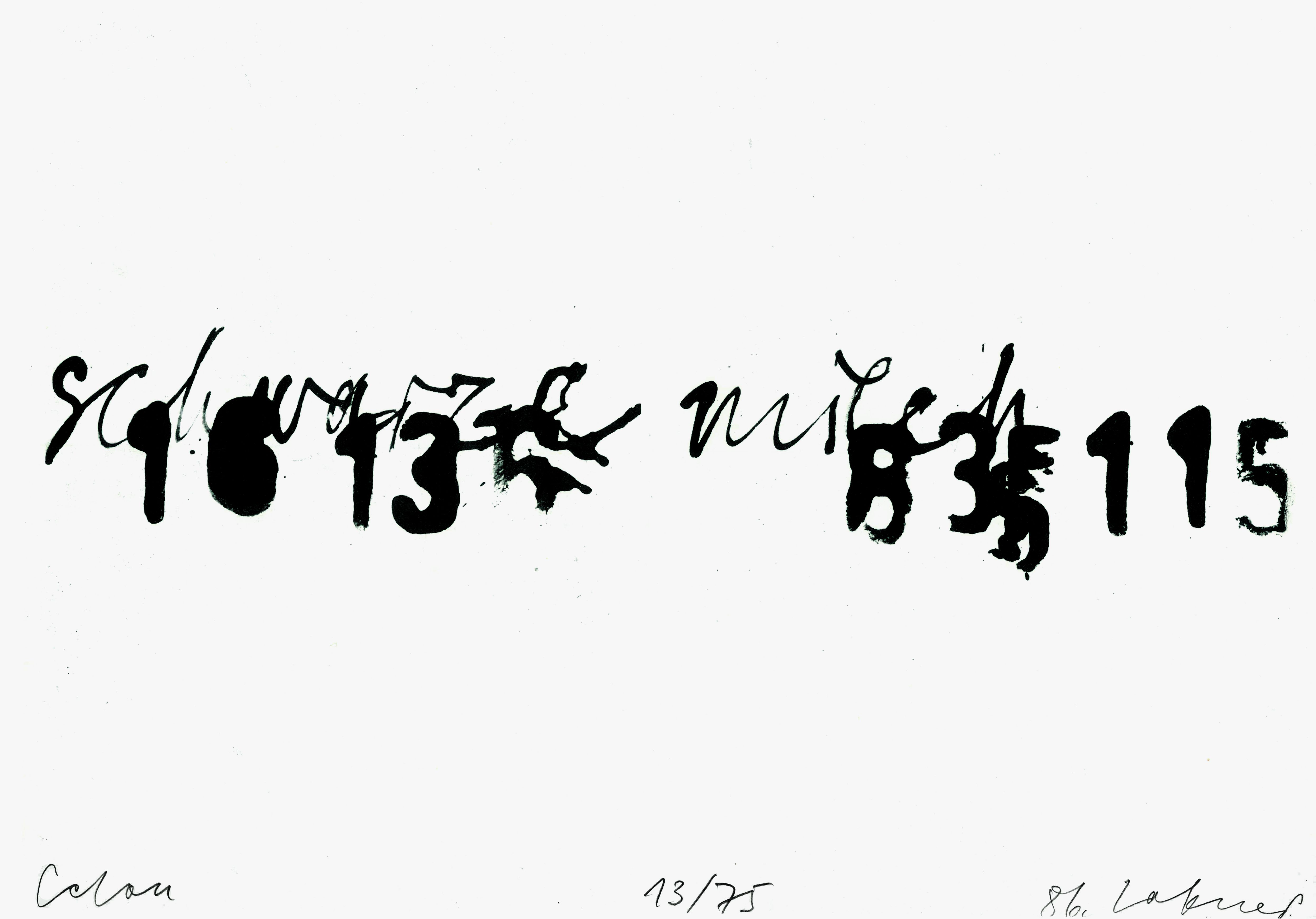 LAKNER László: Celan, 1986, ofszetnyomat | offset print (ed.75), 300 × 425 mm © Neon Galéria LAKNER László