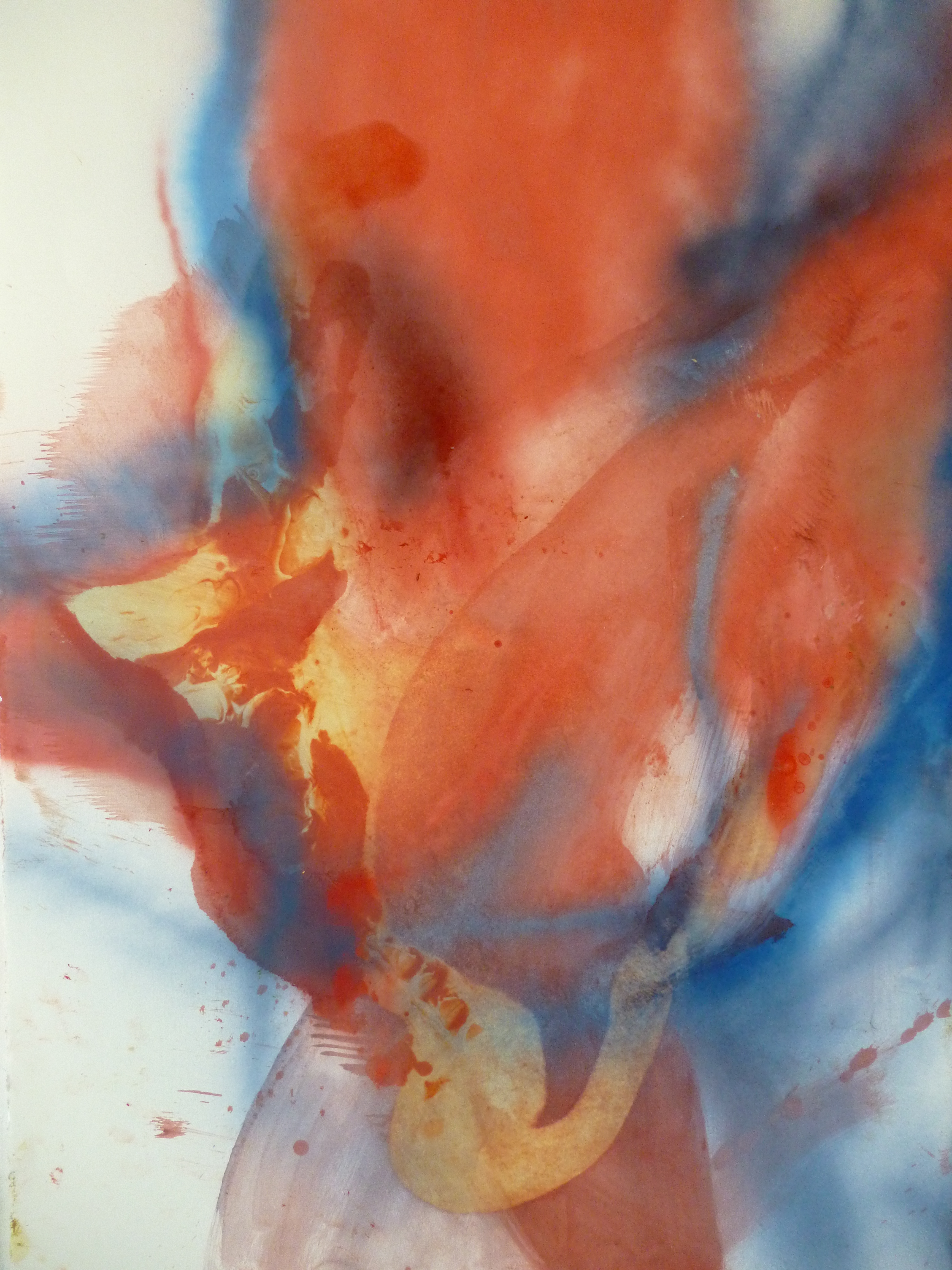 Rita Ackermann: Tűz, nap nap után, 2011 Festmények papíronZománcfesték, olaj, spray festék, pigmentek papíron100 x 70 cmA művész jóvoltábólRita Ackermann: Fire by Days, 2011 Paintings on paperEnamel, oil, spray paint, pigments on paper100 x 70 cmCourtesy of the Artist Rita Ackermann