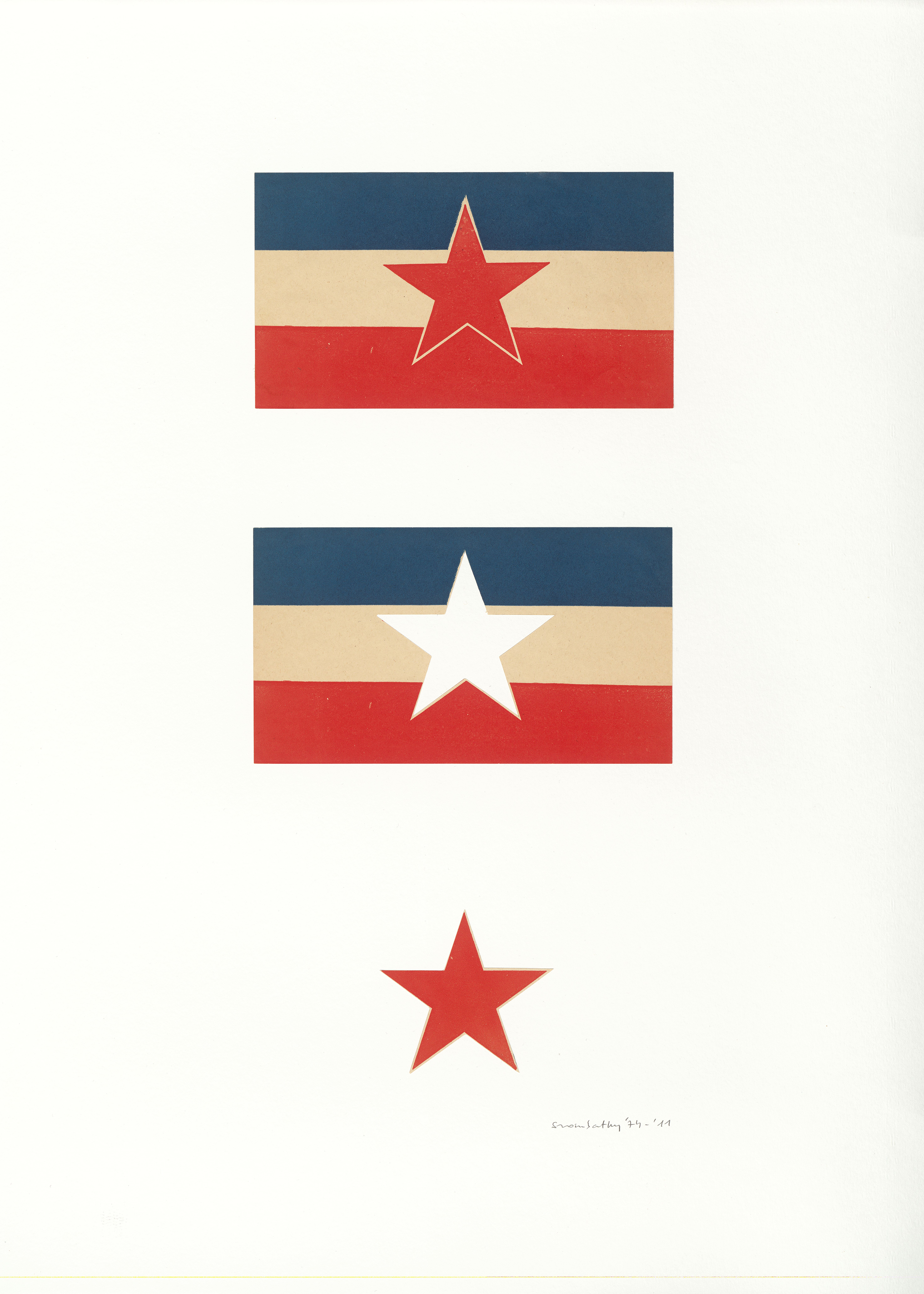 SZOMBATHY Bálint: Jugoszlávia dekonstrukciója, papír, kollázs, 1974-2011
SZOMBATHY Bálint: Deconstruction of Yugoslavia, paper, collage, 1974-2011 Szombathy Bálint