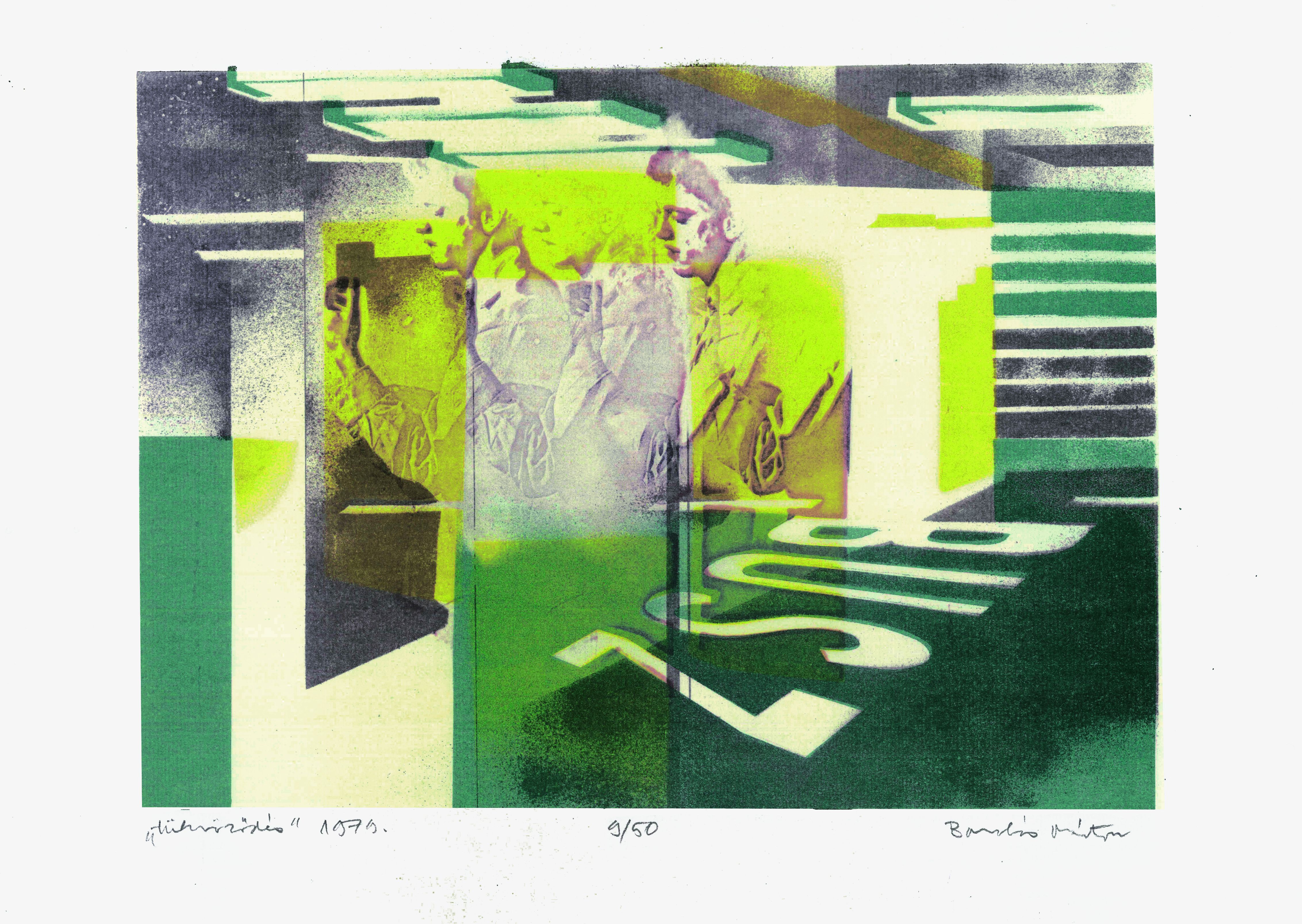 BARABÁS Márton: Tükröződés | Reflection, 1979, ofszetnyomat | offset print, (ed.50), 290 × 390 mm © Neon Galéria BARABÁS Márton