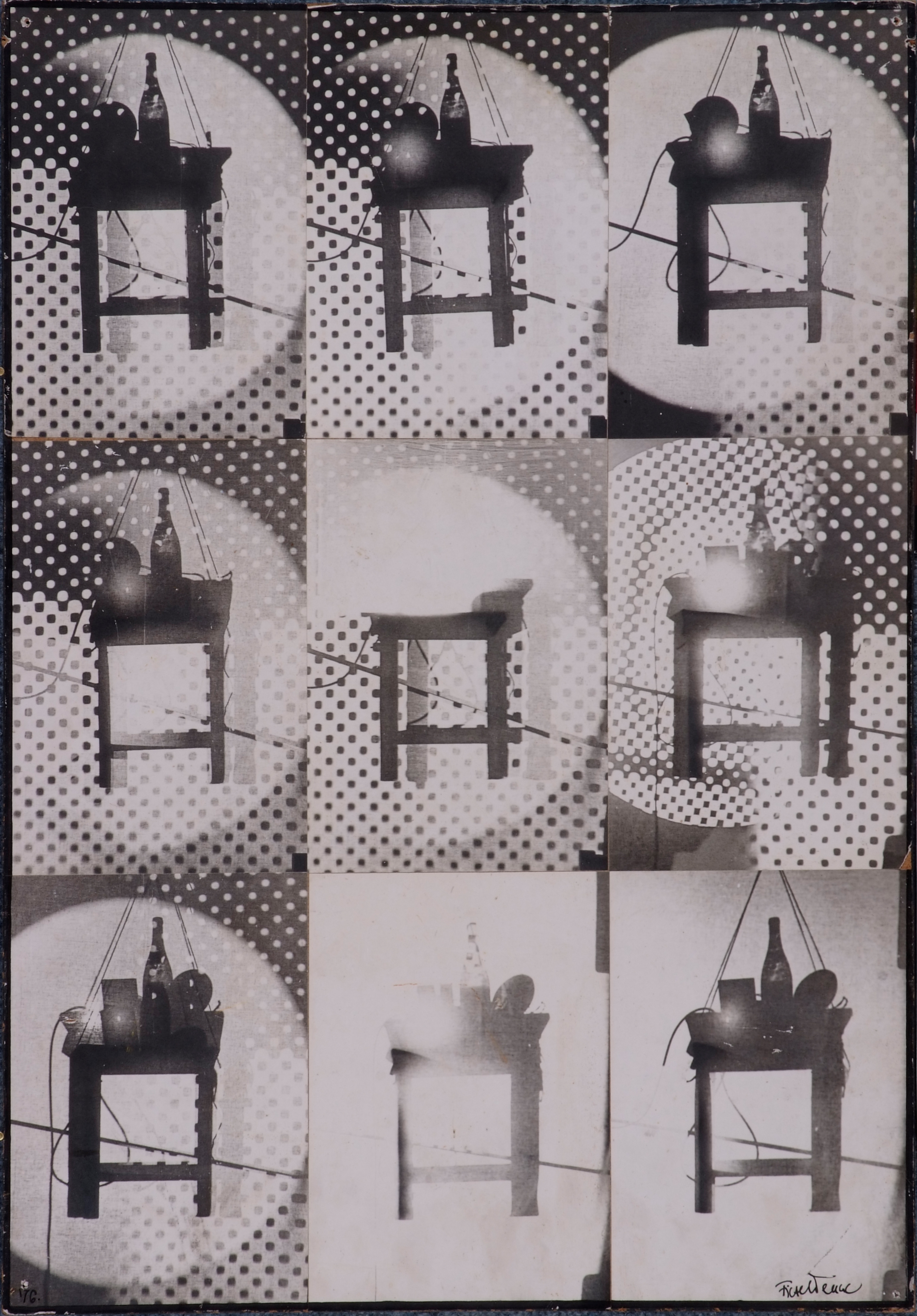 Ficzek Ferenc: Vetítés / Konyhaszék, 1976, ezüst zselatin nyomat Dokubrom papíron farostra kasírozva, 64 x 45 cm, a Ludwig Múzeum gyűjteményébőlFerenc Ficzek: Projection / Kitchen Stool, 1976, gelatine silver print on Dokubrom paper mounted on fibreboard, 64 x 45 cm, courtesy of the Ludwig Museum – Museum of Contemporary Art, Budapest Ficzek_Ferenc