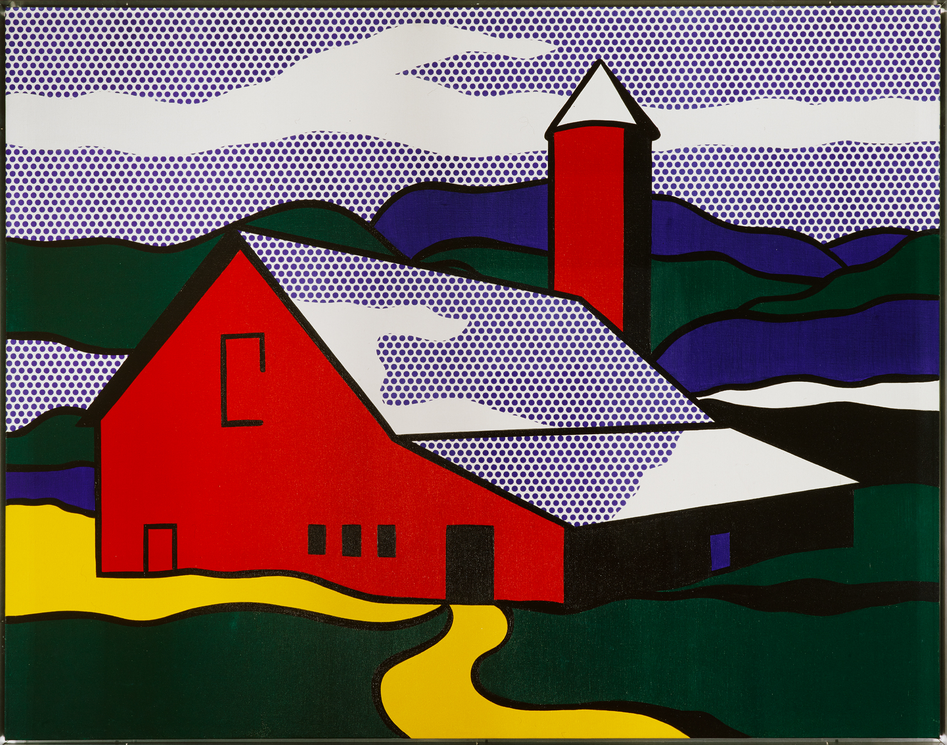 Roy Lichtenstein: Vörös csűr II., 1969. Museum Ludwig, Köln. Fotó © Rheinisches Bildarchiv, © 2015 - Estate of Roy Lichtenstein - HUNGART (Hungary)
Roy Lichtenstein: Red Barn II, 1969. Museum Ludwig, Cologne. Photo © Rheinisches Bildarchiv, © 2015 - Estate of Roy Lichtenstein - HUNGART (Hungary) Roy Liechtenstein (Jogdíjköteles!)