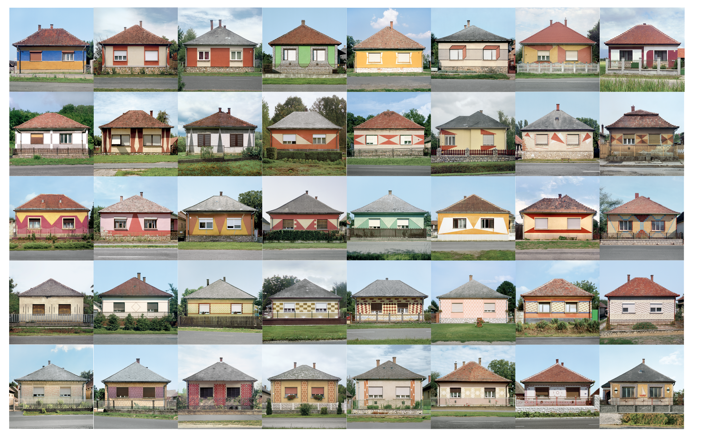 Katharina Roters, Szolnoki József: Index I., 2004-2012/2017 giclée print, dibond, 100x160 cm A képen: Katharina Roters és Szolnoki József: Index II. című munkája. Kockaházak képeiből kirakott mozaik.
