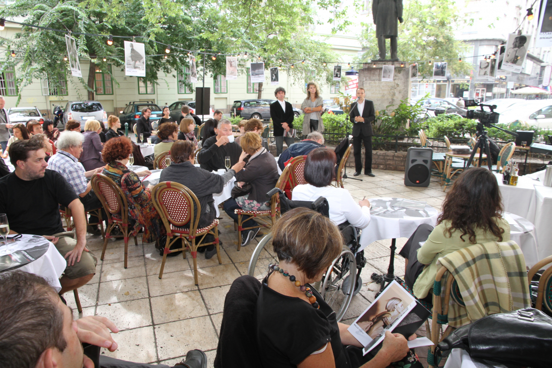 Martin Munkácsi: Think While You Shoot / Sajtótájékoztató a Gerlóczy Kávéházban / Press Conference