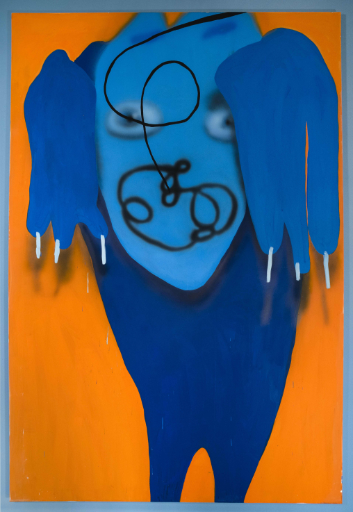 Austin LEE: Medve | Bear, 2018   akril, vászon | acrylic on canvas; 213,40 x 152,40 cm   © a művész. Carl Kostyál, London and Stockholm jóvoltából | ©️ the artist. Courtesy of Carl Kostyál, London and Stockholm   Fotó | Photo: Milano Scatarzi