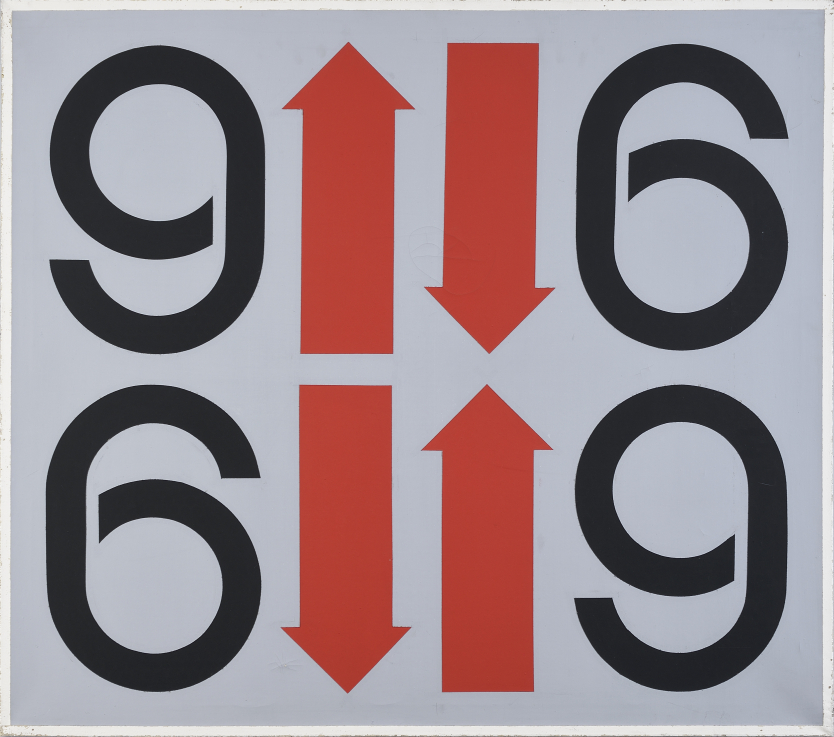 Türk Péter: Helyiérték II., 1971  olaj, vászon; 80 x 90 cm  a művész hagyatéka  fotó: Rosta József | Péter Türk: Place Value II, 1971 oil on canvas, 80 × 90 cm from the artist’s estate photo: József Rosta