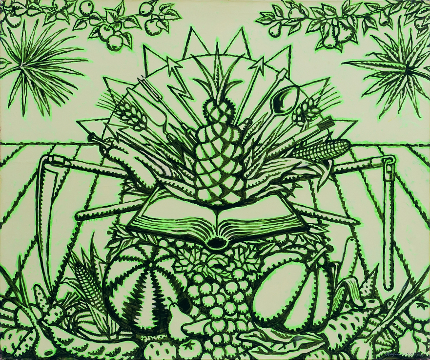 ©Mikola Macenko: A Könyv a tudás forrása, olaj, vászon, 2007. /  ©Mykola Matsenko: Book is the source of knowledge, oil and acrylic on canvas, 2007