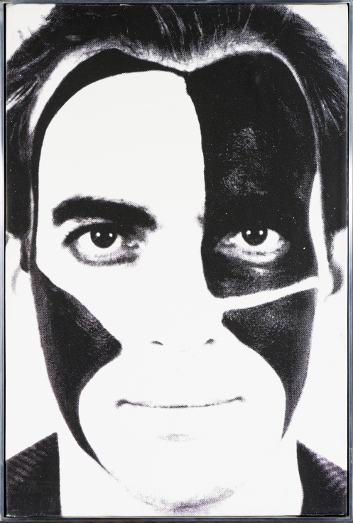 Sam Havadtoy: Önarckép, 1985, szitanyomat (a művész tulajdona) //  Sam Havadtoy: Self portrait 1985, serigraphy (property of the artist)