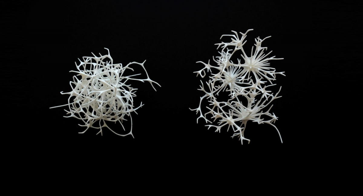 Véletlenszerű és skála-független hálózatok 3D modelljei, 2018/ 3D-printed random and scale-free networks, 2018 ©BarabásiLab