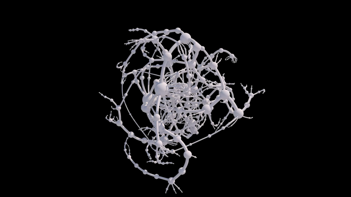 Medúza / Medusa,  3D nyomtatott adatszobor, 3D-printed data scuplture, 2016, ©BarabásiLab