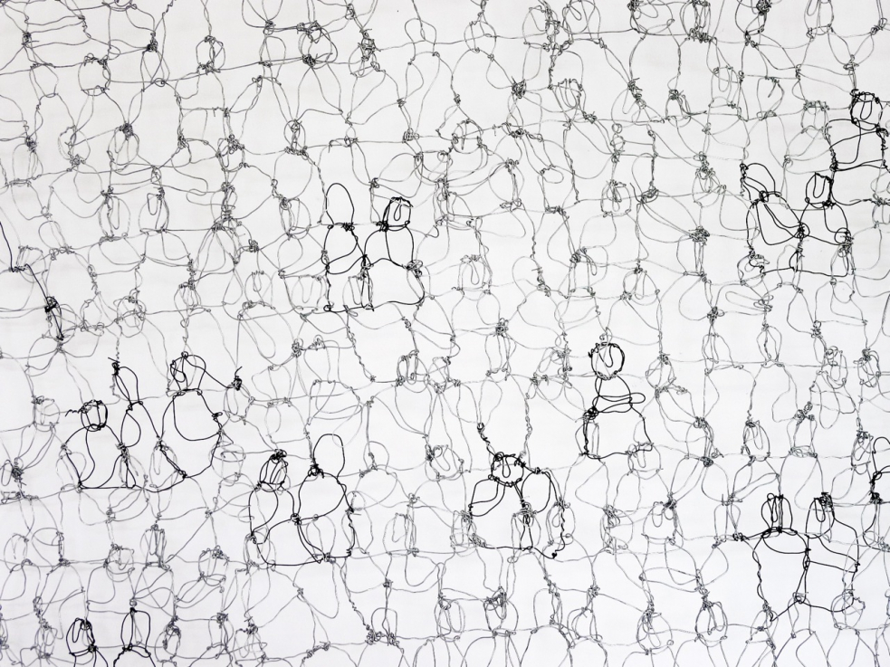Dan Perjovschi, Wire Drawing, 2014, detail