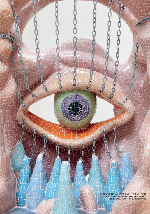 LOST AND FOUND, 2020, KIÁLLÍTÁSENTERIŐR, CONQUERED STORAGE, PARTHENÓN-FRÍZ TEREM, BUDAPEST, FOTÓ: BIRÓ DÁVID