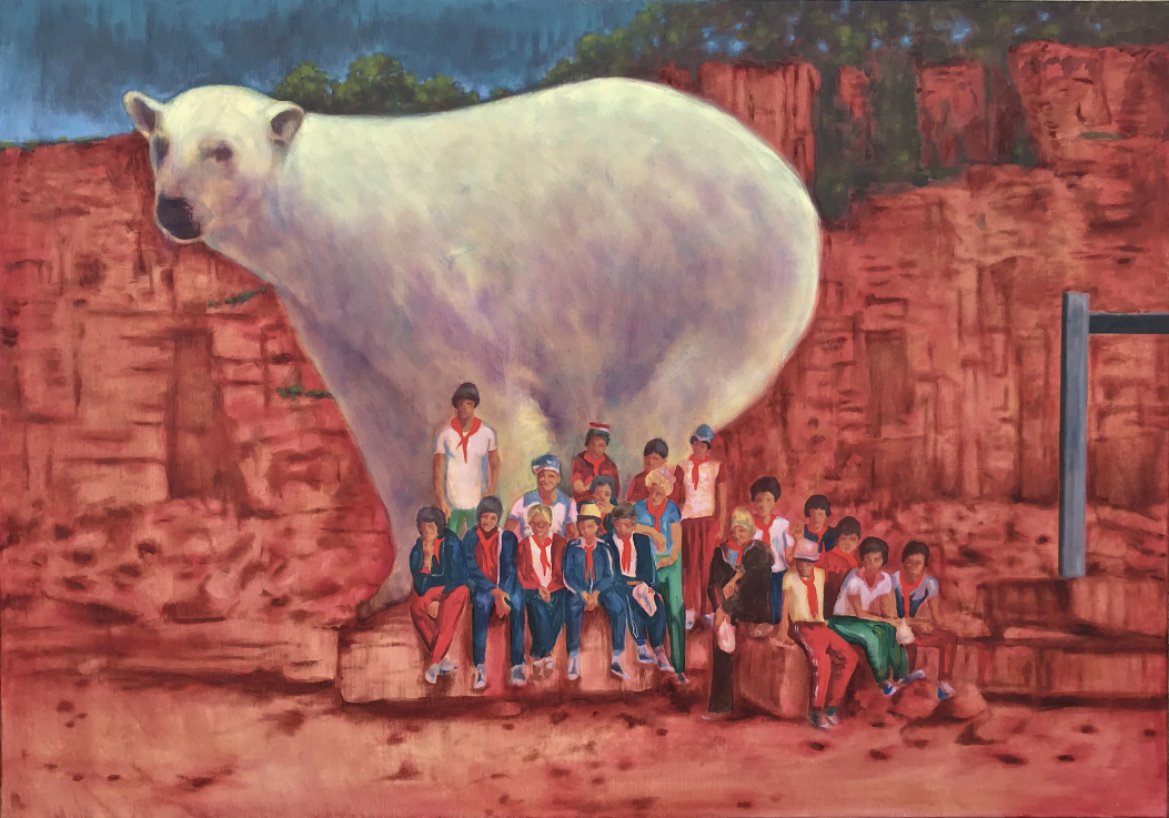 FERENCZY Zsolt: Csapat I. / Team I, 2015 olaj, vászon / oil on canvas, 70 × 100 cm A művész tulajdona / Courtesy of the artist
