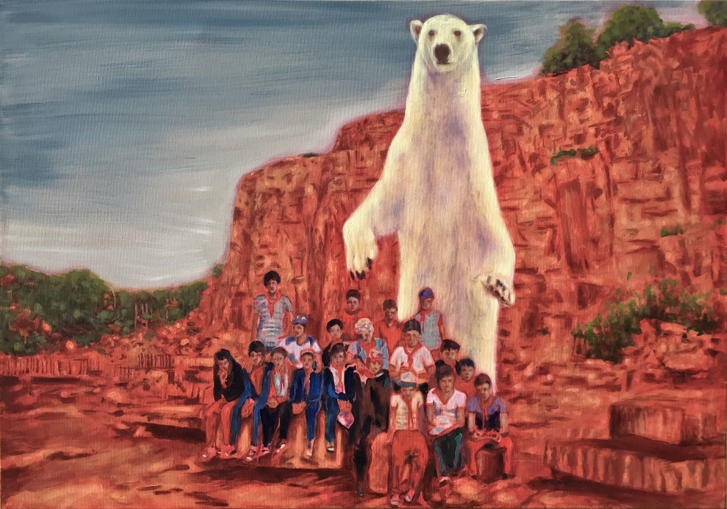 FERENCZY Zsolt: Csapat II. / Team II, 2015 olaj, vászon / oil on canvas, 70 × 100 cm A művész tulajdona / Courtesy of the artist