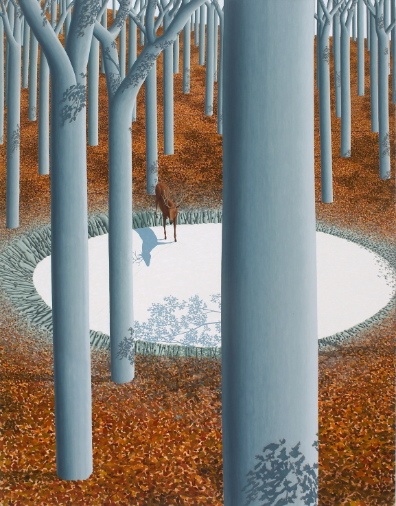 LOSONCZY István: Misztikus találkozás a felületi feszültséggel / Mystichal Encounter with Surface Tension, 2006 olaj, vászon / oil on canvas, 180 × 140 cm A művész tulajdona / Courtesy of the artist Fotó / Photo: ROSTA József