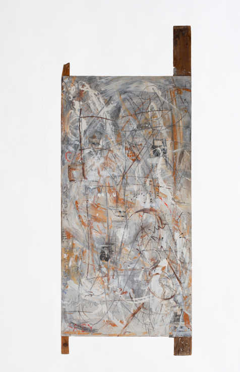 7.	FREY Krisztián: ABC, 1970 körül, 160×80 cm, olaj, fotó, farost, deszka / oil, photo, woodboard, deck board, MNB-Ingatlan Kft.  © fotó / photo: ROSTA József