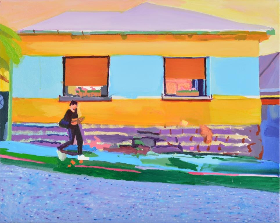 22) Merényi Dávid, Countryside Houses, 2021, oil-canvas, 80x100cm