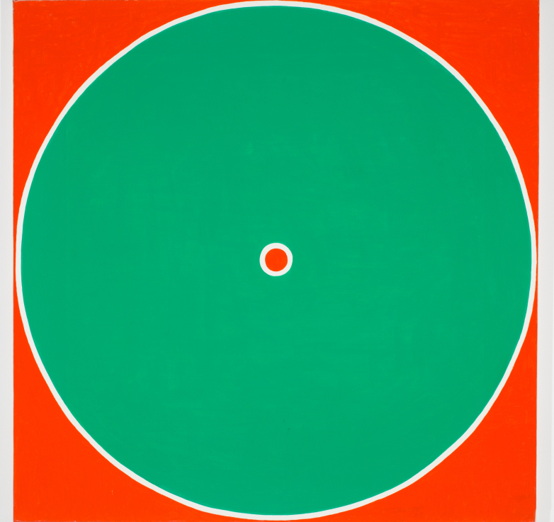 Molnár Vera, A kör négyszögesítése, olaj, vászon, 110x110 cm, 1962-1964