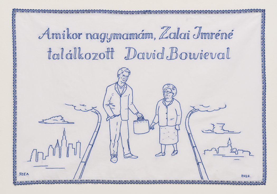 SZABÓ Eszter Ágnes: Nagymamám, Zalai Imréné találkozása David Bowieval / My Grandma, Mrs Imre Zalai Meeting David Bowie, 2020 Fotó / Photo: Rosta József / Ludwig Múzeum - Kortárs Művészeti Múzeum