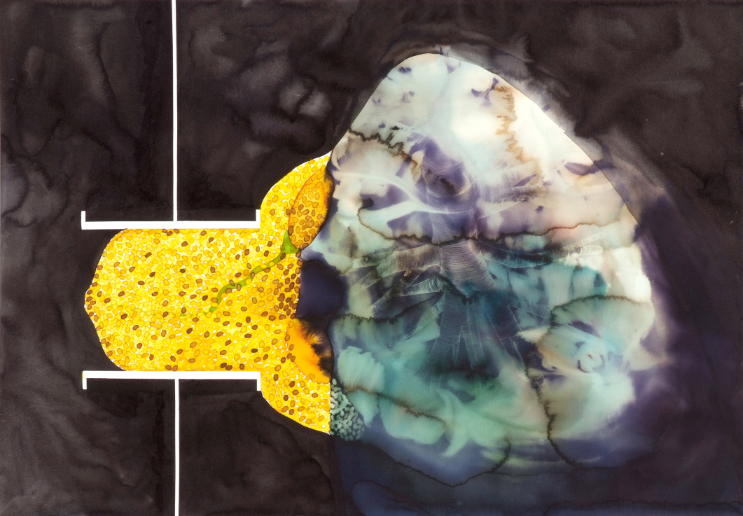 Chilf Mária: In situ (2003), akvarell, papír. Fotó: Rosta József //  Chilf Mária: In situ (2003), watercolour on paper. Photo: Rosta József