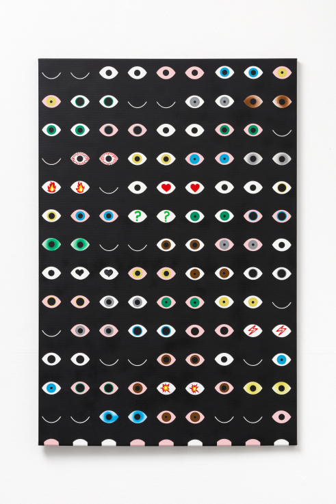 GÓTH Martin Night Eyes 2022 akril, vászon acrylic on canvas 120 ✕ 80 cm részlet | detail © MNB Arts and Culture