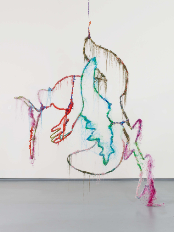 Julien CREUZET: Attila zuhatag a forrásod a zöld csúcsok lábánál a nagy tengerkék mélységben végzi, amit a hold árapálykönnyeibe fojtunk  “Attila cataracte ta source aux pieds des pitons verts finira dans la grande mer gouffre bleu nous nous noyâmes dans les larmes marées de la lune”  “Attila cataract your source at the feet of the green peaks will end up in the great sea blue abyss we drowned in the tidal tears of the moon”, 2024 A művész és a Mendes Wood DM, São Paulo, Brüsszel, Párizs, New York jóvoltábó