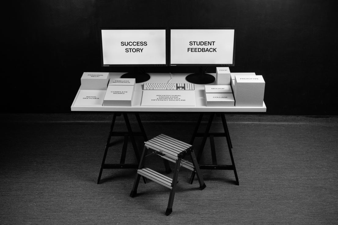 Abandoned Workstation. Concept: Márton Pintér; Realization: Ingrid Manhertz, András Graf; Photo and finishing: Dorottya Novák