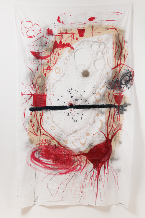 Denisa Lehocká: Cím nélkül / Untitled. 2012, vegyes technika / mixed media, 273 × 133 cm ©Art Fond Collection