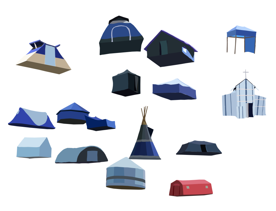 Oto HUDEC: Nomádia Utazó Múzeum, 2012 helyspecifikus installáció  A Gandy Gallery jóvoltából. Collection Centre Pompidou, Párizs  © Oto Hudec